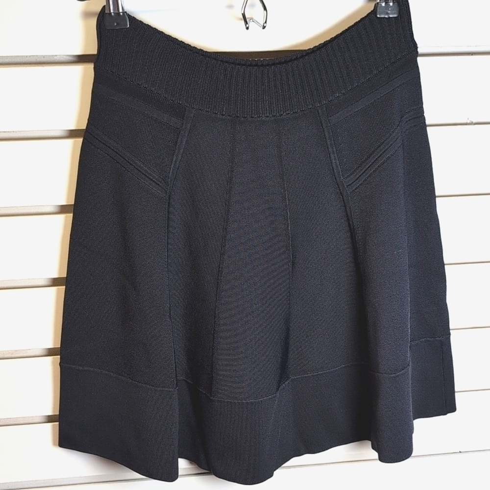 A.L.C Knit Flared Skater Style Navy Blue Skirt Size S EUC